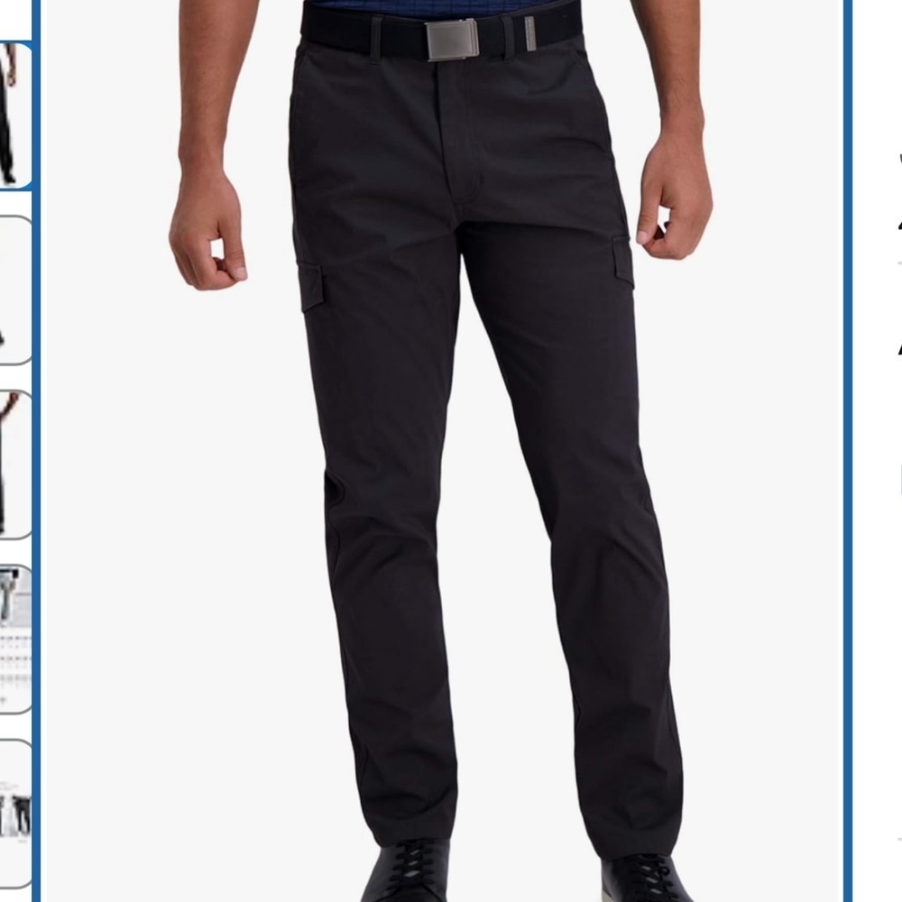 Men's Haggar Active Flex Pants Color- Lead Sz 38x29 NWT - Picture 1 of 9